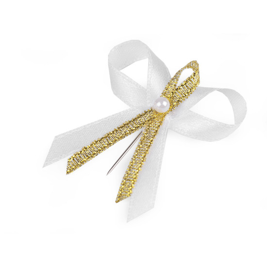 Satin wedding ribbon bow width 35 mm - Cream lightest (100 Pieces) Satin wedding ribbon bow width 35 mm - Cream lightest (100 Pieces)