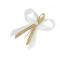 Noeud de ruban de mariage en satin, largeur 35 mm - Blanc (100 Pièces)