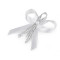 Noeud de ruban de mariage en satin, largeur 35 mm - Blanc (100 Pièces)