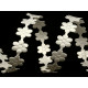 Aplikacja satynowa w taśmie szerokość 10mm kwiatki - White (1 Metr) Aplikacja satynowa w taśmie szerokość 10mm kwiatki - White (1 Metr)