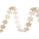 Aplikacja satynowa w taśmie szerokość 10mm kwiatki - White (1 Metr) Aplikacja satynowa w taśmie szerokość 10mm kwiatki - White (1 Metr)