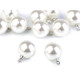 Faux pearl bead with loop ø11 mm - Pearl (100 Pieces) Faux pearl bead with loop ø11 mm - Pearl (100 Pieces)