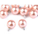 Faux pearl bead with loop ø11 mm - Pearl (100 Pieces) Faux pearl bead with loop ø11 mm - Pearl (100 Pieces)