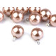 Faux pearl bead with loop ø11 mm - Pearl (100 Pieces) Faux pearl bead with loop ø11 mm - Pearl (100 Pieces)