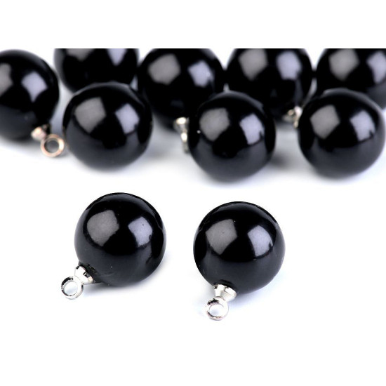 Faux pearl bead with loop ø11 mm - Pearl (100 Pieces) Faux pearl bead with loop ø11 mm - Pearl (100 Pieces)