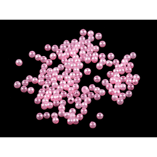 Plastic beads glance ø3 mm - Green (10 Grams) Plastic beads glance ø3 mm - Green (10 Grams)