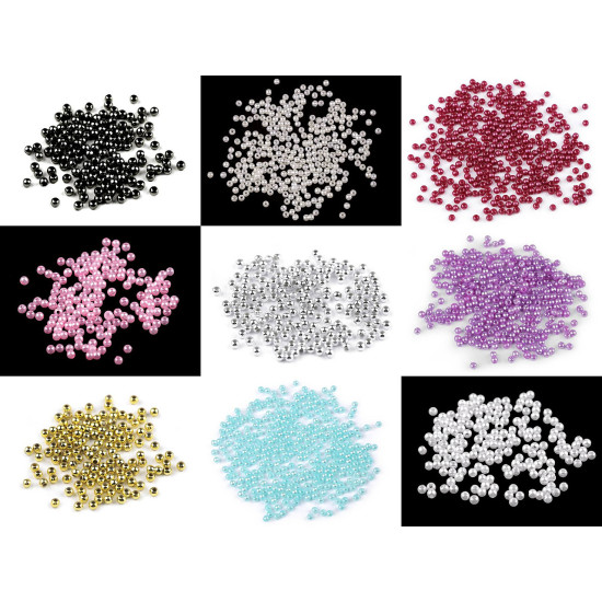 Plastic beads glance ø3 mm - Green (10 Grams) Plastic beads glance ø3 mm - Green (10 Grams)