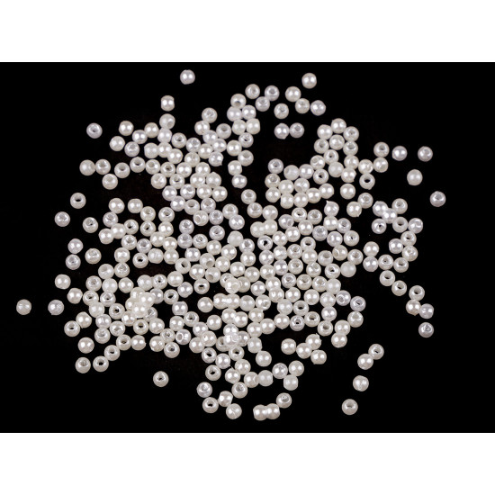 Plastic beads glance ø3 mm - Green (10 Grams) Plastic beads glance ø3 mm - Green (10 Grams)