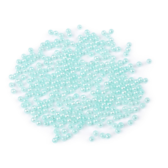 Plastic beads glance ø3 mm - Green (10 Grams) Plastic beads glance ø3 mm - Green (10 Grams)
