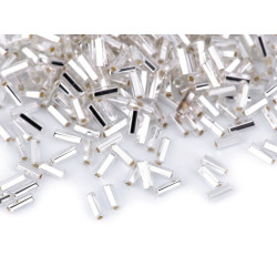 Rokail - koraliki szklane preciosa 4,5mm rureczki gładkie - Srebrny (20 Gramy)
