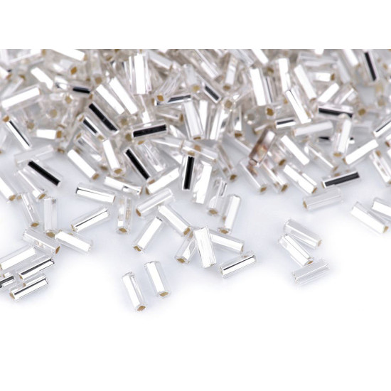 Rokail - koraliki szklane preciosa 4,5mm rureczki gładkie - Srebrny (20 Gramy) Rokail - koraliki szklane preciosa 4,5mm rureczki gładkie - Srebrny (20 Gramy)