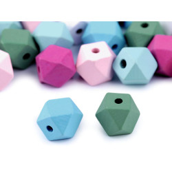 Koraliki drewniane 15x20 mm - Mix (10 Sztuki)