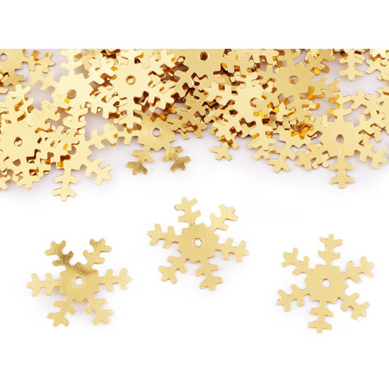 Sequins / confetti ø19 mm, snowflakes - Silver (10 Grams) Sequins / confetti ø19 mm, snowflakes - Silver (10 Grams)