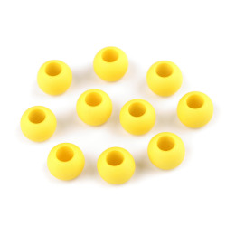 Abalorios de plástico 10x12 cm - Amarillo (100 Piezas)