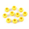 Abalorios de plástico 10x12 cm - Amarillo (100 Piezas)