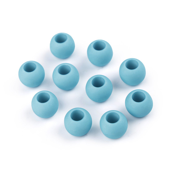 Koraliki plastikowe 10x12mm matowe, duży otwór do przewlekania - Miętowy (700 Sztuki) Koraliki plastikowe 10x12mm matowe, duży otwór do przewlekania - Miętowy (700 Sztuki)