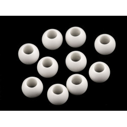 Abalorios de plástico 10x12 cm - Blanco (100 Piezas)