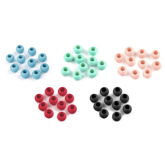 Koraliki plastikowe 10x12mm matowe, duży otwór do przewlekania - Miętowy (700 Sztuki) Koraliki plastikowe 10x12mm matowe, duży otwór do przewlekania - Miętowy (700 Sztuki)