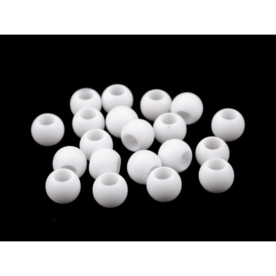 Koraliki plastikowe matowe 11x14mm duży otwór do przewlekania - Czarny (10 Sztuki) Koraliki plastikowe matowe 11x14mm duży otwór do przewlekania - Czarny (10 Sztuki)