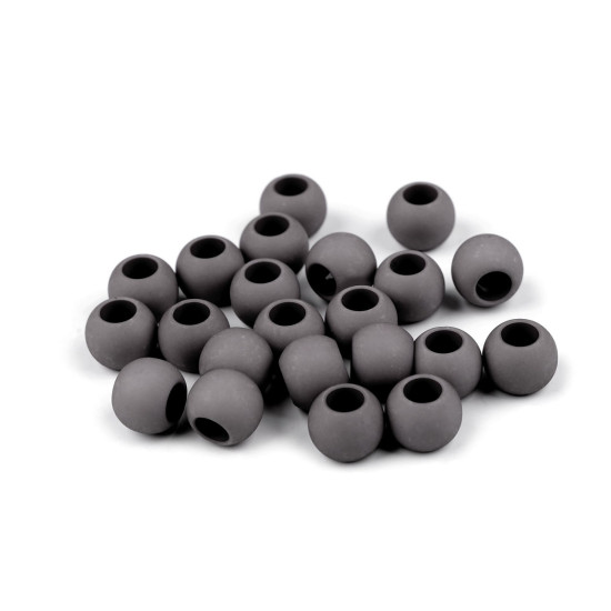 Koraliki plastikowe matowe 11x14mm duży otwór do przewlekania - Czarny (10 Sztuki) Koraliki plastikowe matowe 11x14mm duży otwór do przewlekania - Czarny (10 Sztuki)
