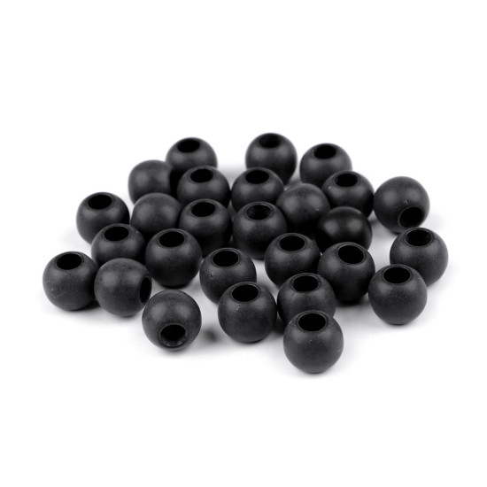 Koraliki plastikowe matowe 11x14mm duży otwór do przewlekania - Czarny (10 Sztuki) Koraliki plastikowe matowe 11x14mm duży otwór do przewlekania - Czarny (10 Sztuki)