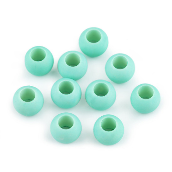 Koraliki plastikowe matowe 11x14mm duży otwór do przewlekania - Czarny (10 Sztuki) Koraliki plastikowe matowe 11x14mm duży otwór do przewlekania - Czarny (10 Sztuki)