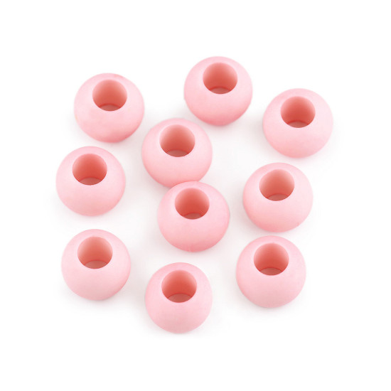 Koraliki plastikowe matowe 11x14mm duży otwór do przewlekania - Czarny (10 Sztuki) Koraliki plastikowe matowe 11x14mm duży otwór do przewlekania - Czarny (10 Sztuki)