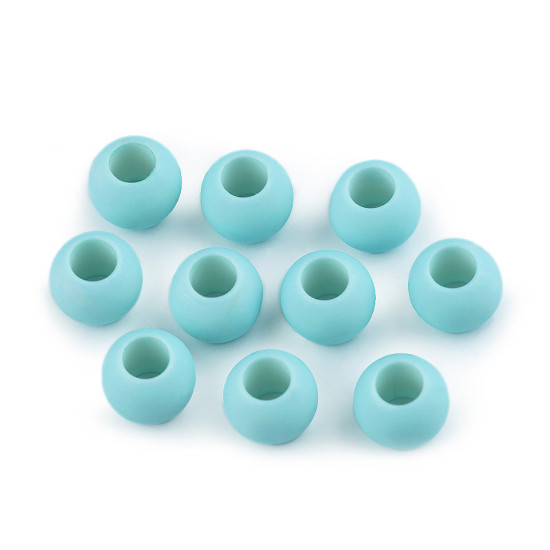 Koraliki plastikowe matowe 11x14mm duży otwór do przewlekania - Czarny (10 Sztuki) Koraliki plastikowe matowe 11x14mm duży otwór do przewlekania - Czarny (10 Sztuki)