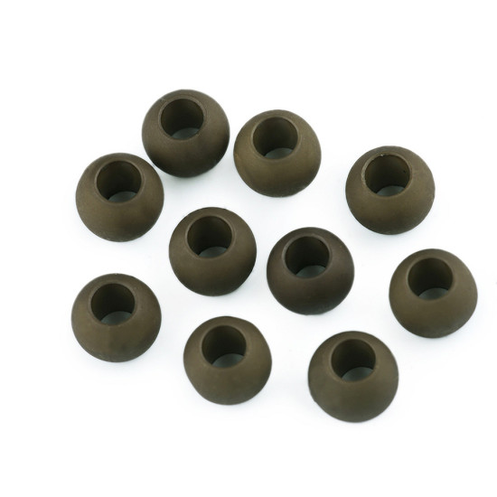 Koraliki plastikowe matowe 11x14mm duży otwór do przewlekania - Czarny (10 Sztuki) Koraliki plastikowe matowe 11x14mm duży otwór do przewlekania - Czarny (10 Sztuki)