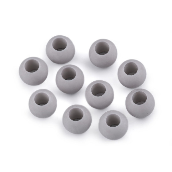 Koraliki plastikowe matowe 11x14mm duży otwór do przewlekania - Czarny (10 Sztuki) Koraliki plastikowe matowe 11x14mm duży otwór do przewlekania - Czarny (10 Sztuki)