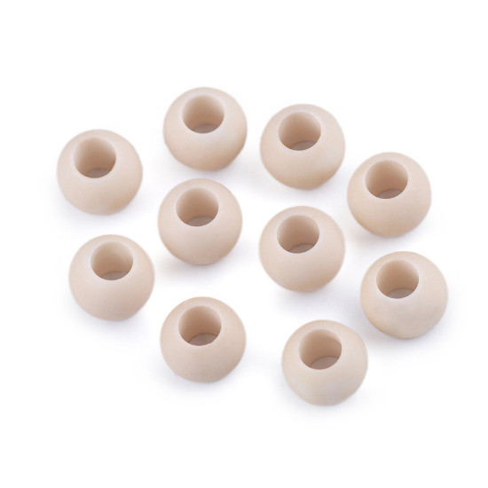 Koraliki plastikowe matowe 11x14mm duży otwór do przewlekania - Czarny (10 Sztuki) Koraliki plastikowe matowe 11x14mm duży otwór do przewlekania - Czarny (10 Sztuki)