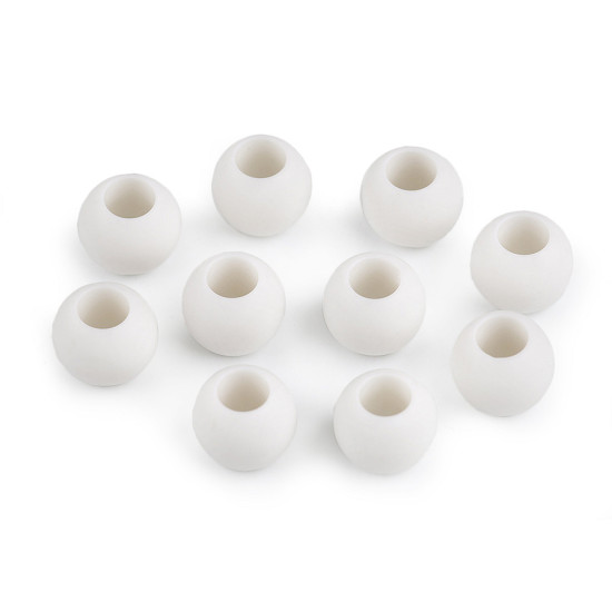 Koraliki plastikowe matowe 11x14mm duży otwór do przewlekania - Czarny (10 Sztuki) Koraliki plastikowe matowe 11x14mm duży otwór do przewlekania - Czarny (10 Sztuki)