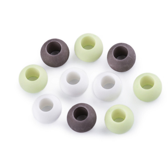 Koraliki plastikowe matowe 11x14mm duży otwór do przewlekania - Czarny (10 Sztuki) Koraliki plastikowe matowe 11x14mm duży otwór do przewlekania - Czarny (10 Sztuki)