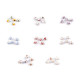 Porcelain beads with flowers ø8 mm - Multicolor (100 Pieces) Porcelain beads with flowers ø8 mm - Multicolor (100 Pieces)