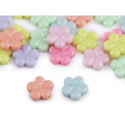 Koraliki plastikowe gwiazdka, serduszko, kwiatek 20 g - Mix (1 Torba)