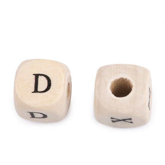 Perles en bois avec lettres, 10 x 10 mm, 2e qualité - Naturel clair (4 Sachets) Perles en bois avec lettres, 10 x 10 mm, 2e qualité - Naturel clair (4 Sachets)