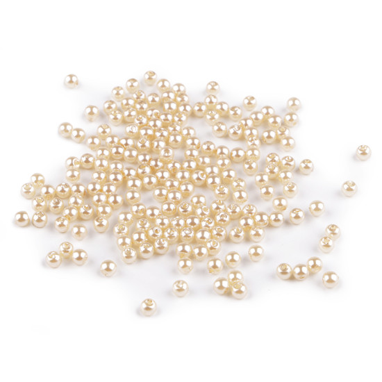 Plastic beads / imitation pearls glance ø4 mm - Dark red (10 Grams) Plastic beads / imitation pearls glance ø4 mm - Dark red (10 Grams)