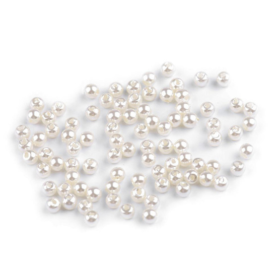 Plastic beads / imitation pearls glance ø4 mm - Dark red (10 Grams) Plastic beads / imitation pearls glance ø4 mm - Dark red (10 Grams)