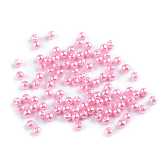 Plastic beads / imitation pearls glance ø4 mm - Dark red (10 Grams) Plastic beads / imitation pearls glance ø4 mm - Dark red (10 Grams)