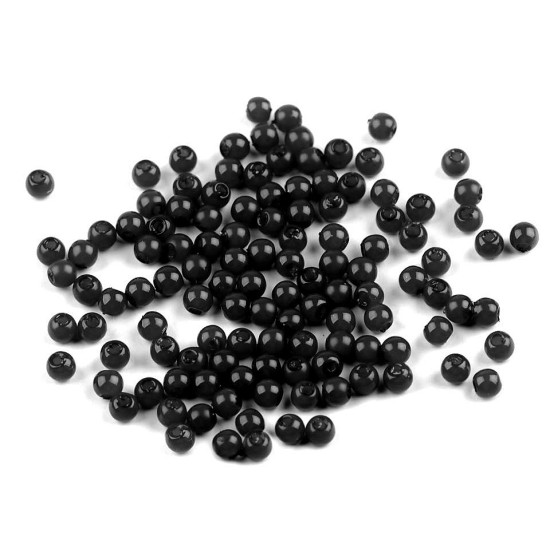 Plastic beads / imitation pearls glance ø4 mm - Dark red (10 Grams) Plastic beads / imitation pearls glance ø4 mm - Dark red (10 Grams)