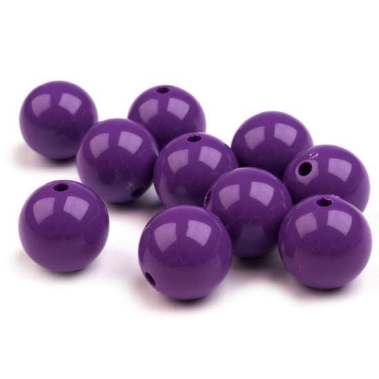 Acrylperlen color ø20 mm - Weiß (10 Stücke)