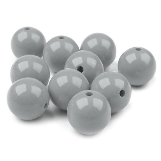 Acrylperlen color ø20 mm - Weiß (10 Stücke)