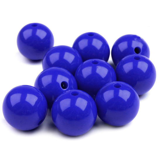 Acrylperlen color ø20 mm - Weiß (10 Stücke)