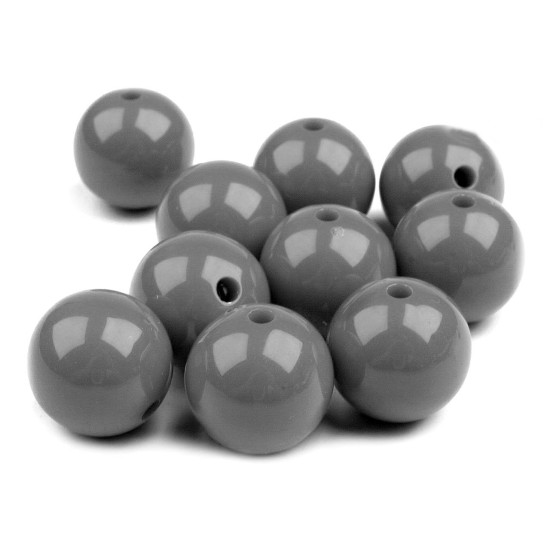 Acrylperlen color ø20 mm - Weiß (10 Stücke)