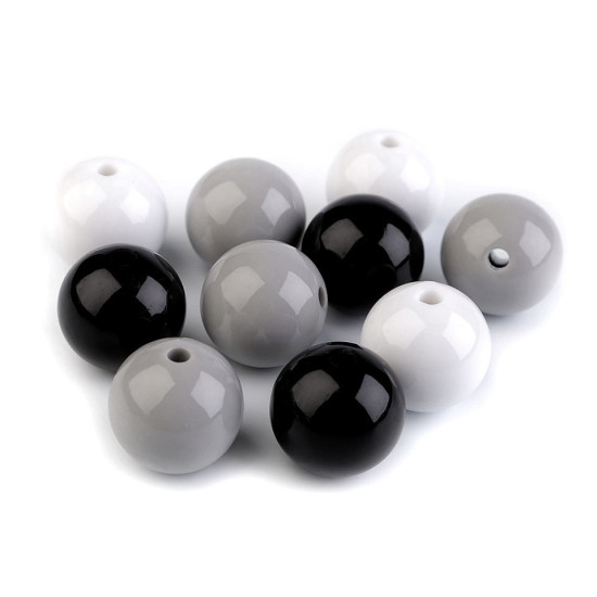Acrylperlen color ø20 mm - Weiß (10 Stücke)