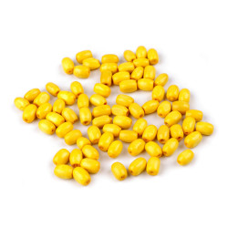 Cuentas de madera 5x8 mm verde oliva - Amarillo (100 Gramos)