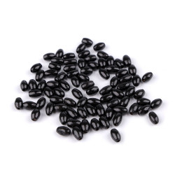 Cuentas de madera 5x8 mm verde oliva - Negro (100 Gramos)