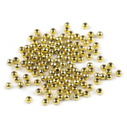 Plastic imitation pearl beads glance ø4 mm metallic - Gold lt. (10 Grams)