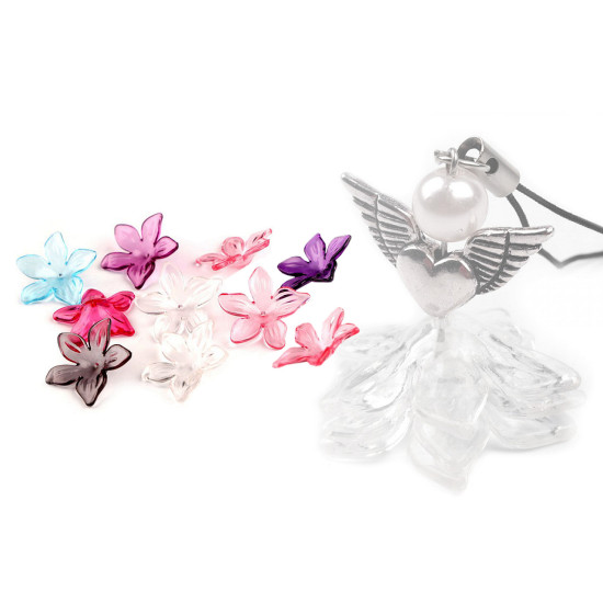 Kunststoffperlen blüte/rock ø 25–29 mm - Transparent (800 Stücke) Kunststoffperlen blüte/rock ø 25–29 mm - Transparent (800 Stücke)