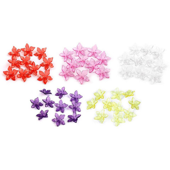 Kunststoffperlen blüte/rock ø 25–29 mm - Transparent (800 Stücke) Kunststoffperlen blüte/rock ø 25–29 mm - Transparent (800 Stücke)